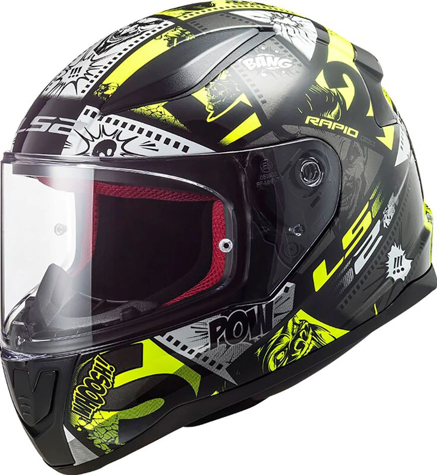 LS2 FF353 RAPID MINI VIGNETTE Helmet - L, Black H-V Yellow