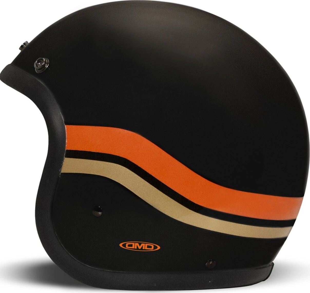 DMD Retro helmet, Black, sunset Black, S, matt