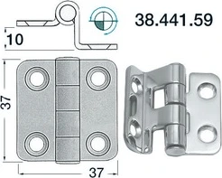 embossed hinge SS 37x37