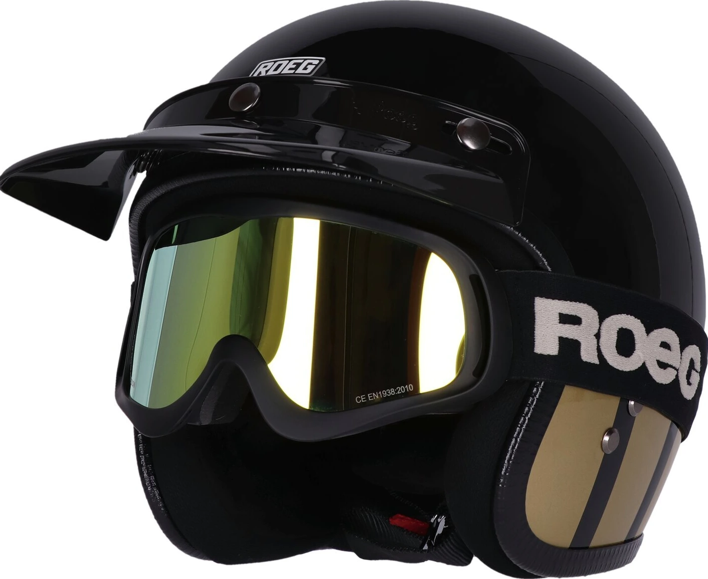 Roeg JETT helmet, curbstone Black, gold, M, Gloss