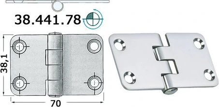 hinge reverse knotSS 70x38.1