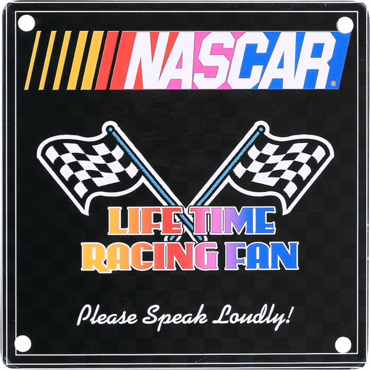 Army Surplus Nascar life time Metal plate with magnet