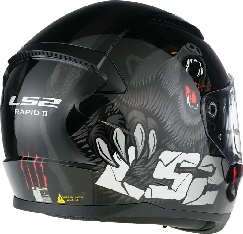 LS2 FF353 RAPID II CLAW helmet - Black, 3XL