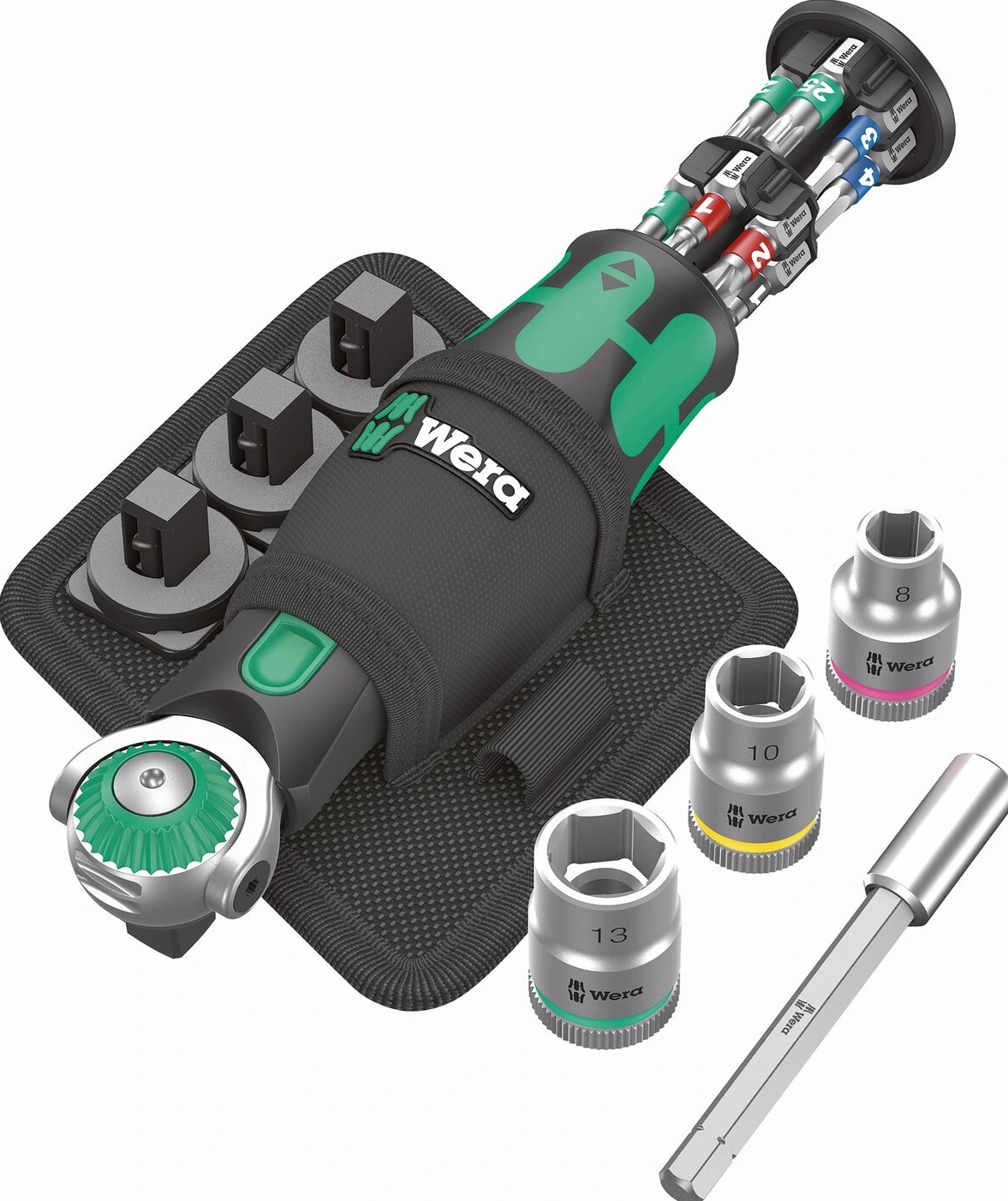 Wera, Zyklop Pocket set 2 with Metric sockets, Black