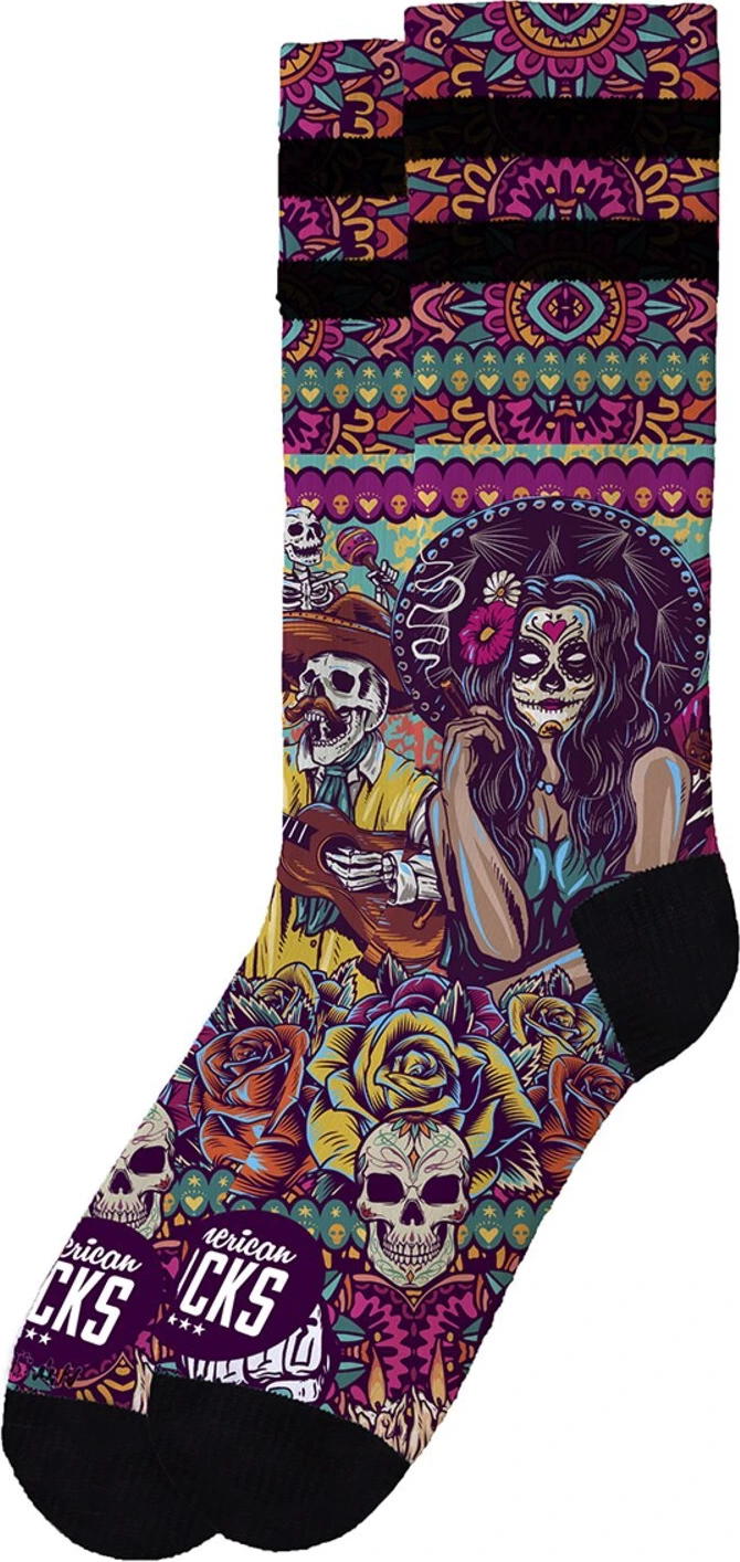 American Socks Dia de los Muertos Signature socks, Multi-color, L/XL