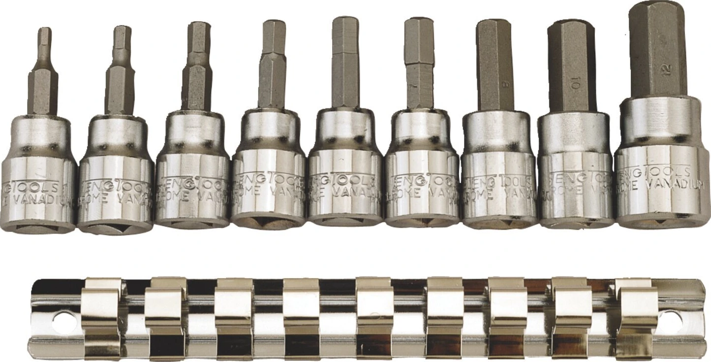 Teng Tools, šešiabriaunių (šešiakampių) veržliarakčių komplektas