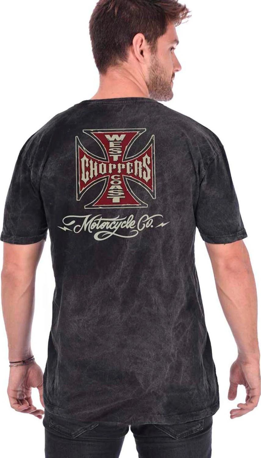 WCC Motorcycle Co. Vintage t-shirt, black wash, S