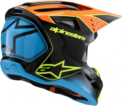 Alpinestars Helmet SM3 Youth Fray Black/Orange/YEllow Fluo, YS 48-49cm