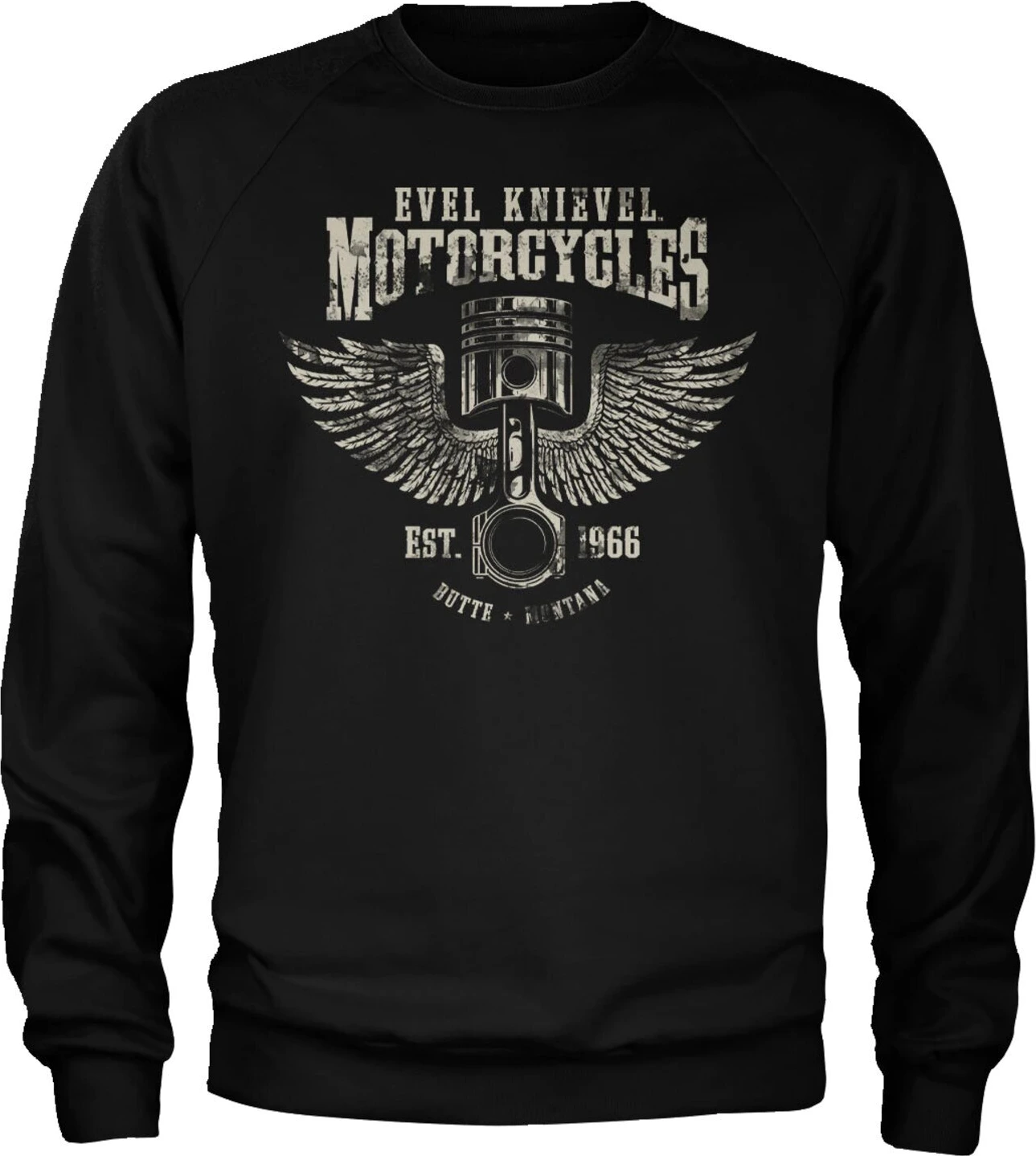 Evel Knievel Motorcycles sweatshirt, Black, L