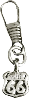 Route 66 zipper pull