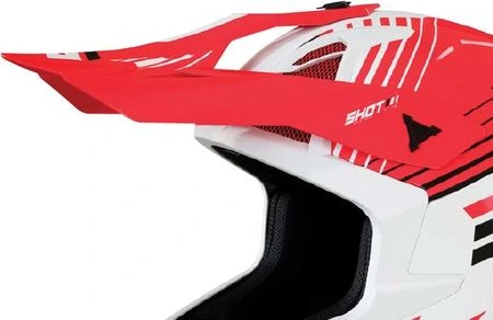 SHOT Visor Lite Fury White Red Glossy