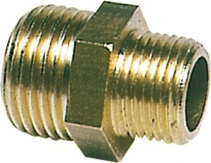 Žalvarinis dvigubas nipelis 1" x 1" 1/4