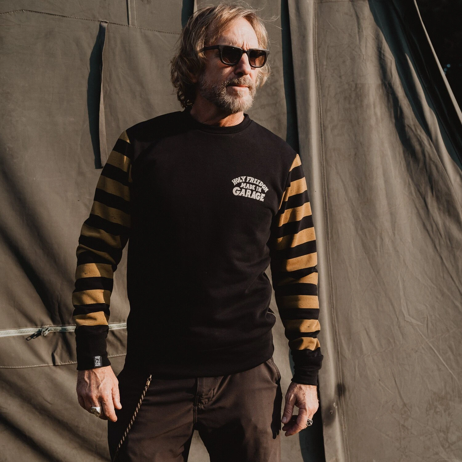 Holy Freedom Clockwork sweatshirt, Yellow, black, L