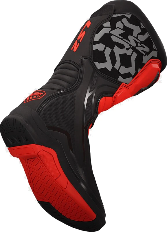 LS2 Raptor Man Boots - 41, Black Red