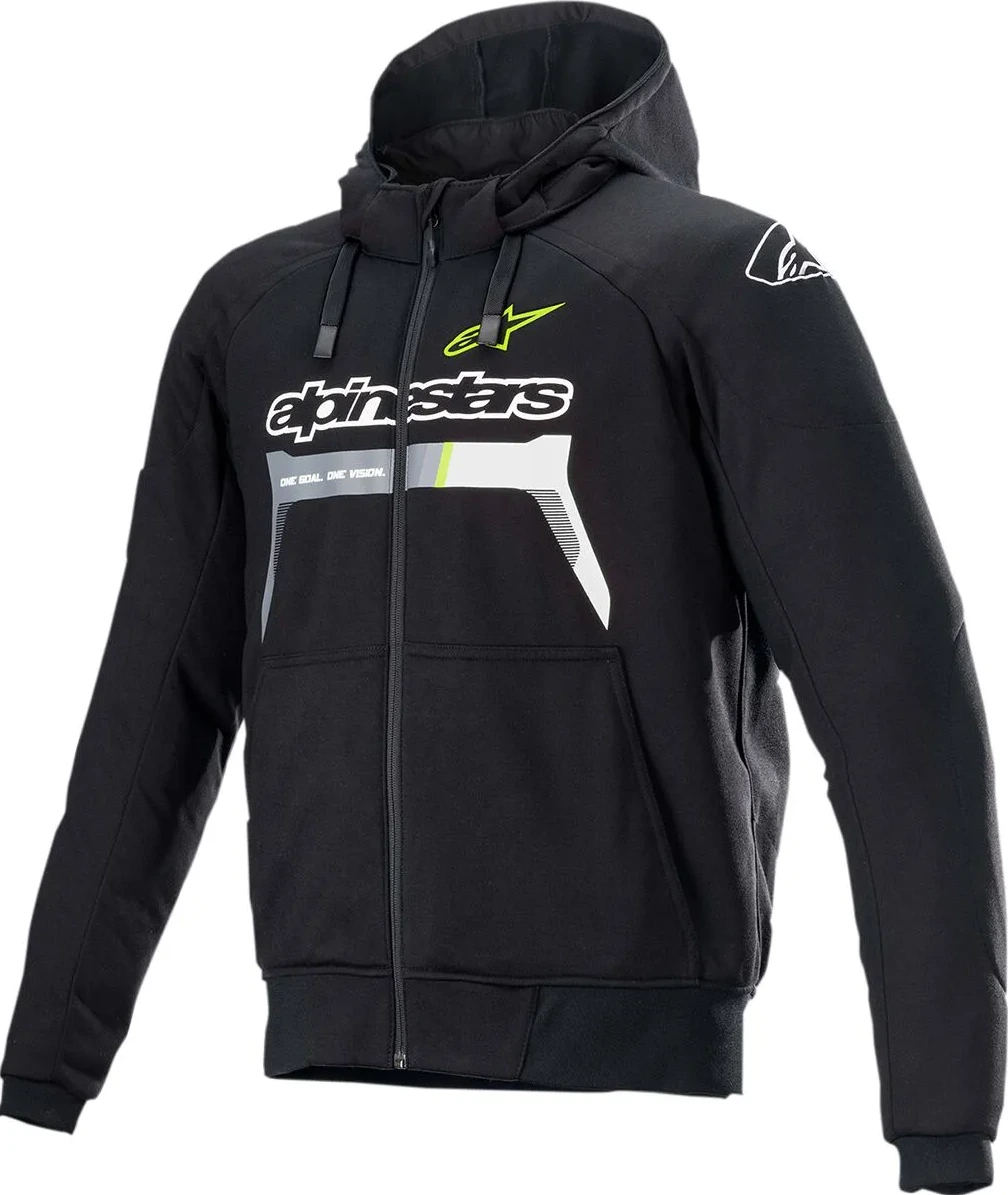 JACKET HOOD CHROME BK/YL S