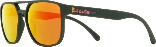 Spect Red Bull Elroy Sunglasses Soft Olive Green w Brown Red Mirror lens