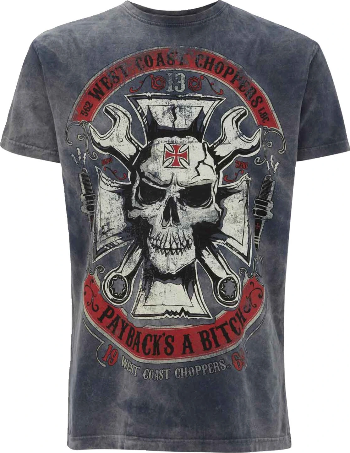 WCC Mechanic t-shirt, vintage Blue, Blue, M