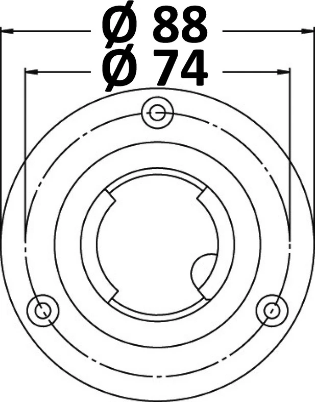 Osculati Clever deck filler co-moulded cover Ø 38mm FUEL