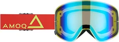 AMOQ MX Goggles Vision Magnetic Red-HiVis - Gold Mirror