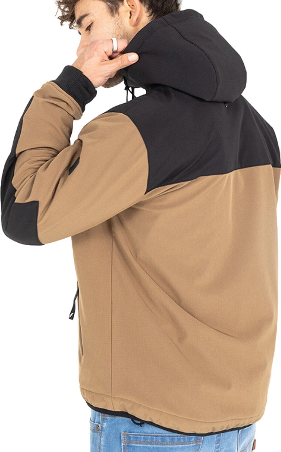 John Doe Hoodie V3 Softshell Rip-Stop dessert, Black, 2XL
