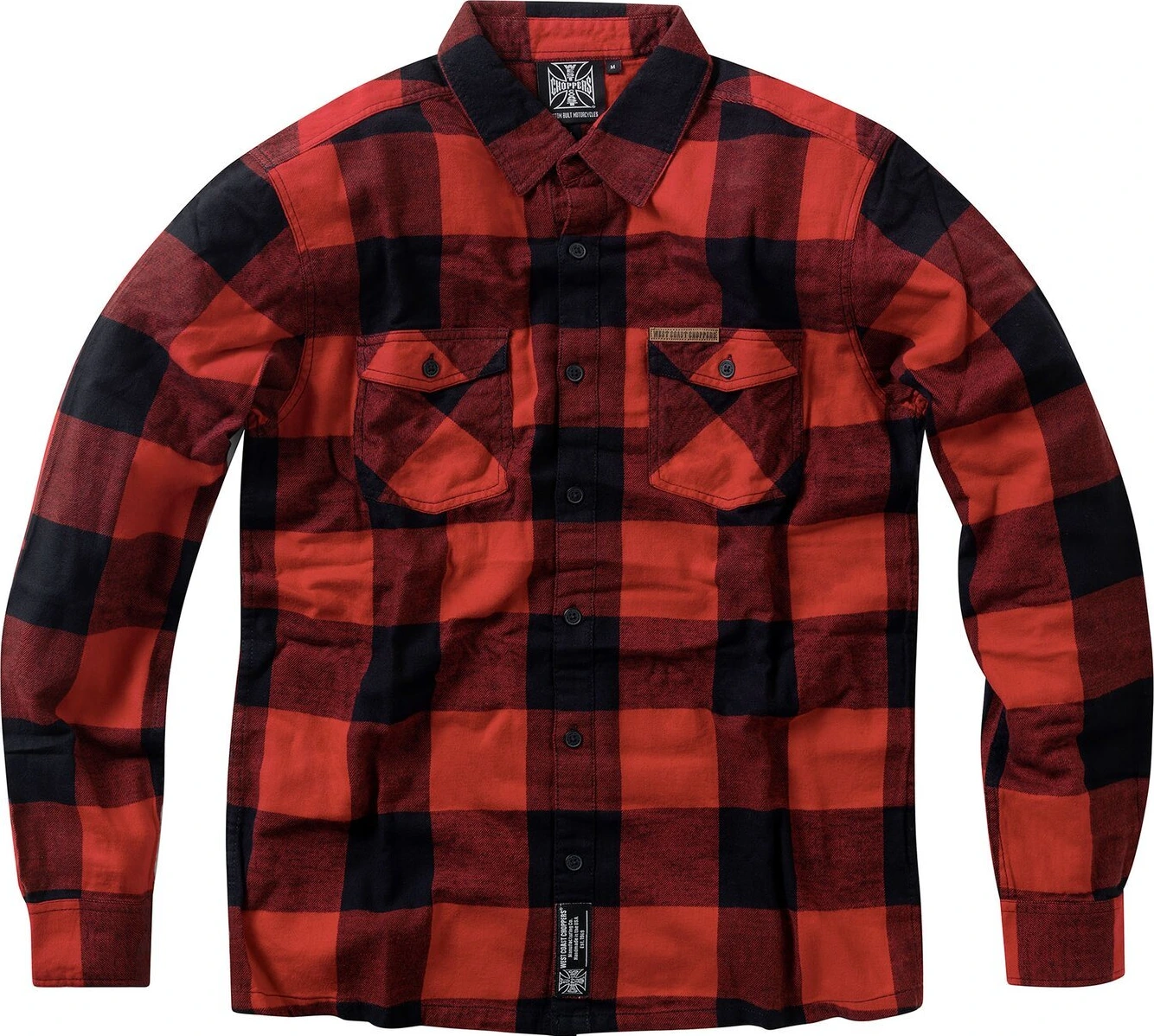 WCC Rigid Flannel shirt, Red, black, S