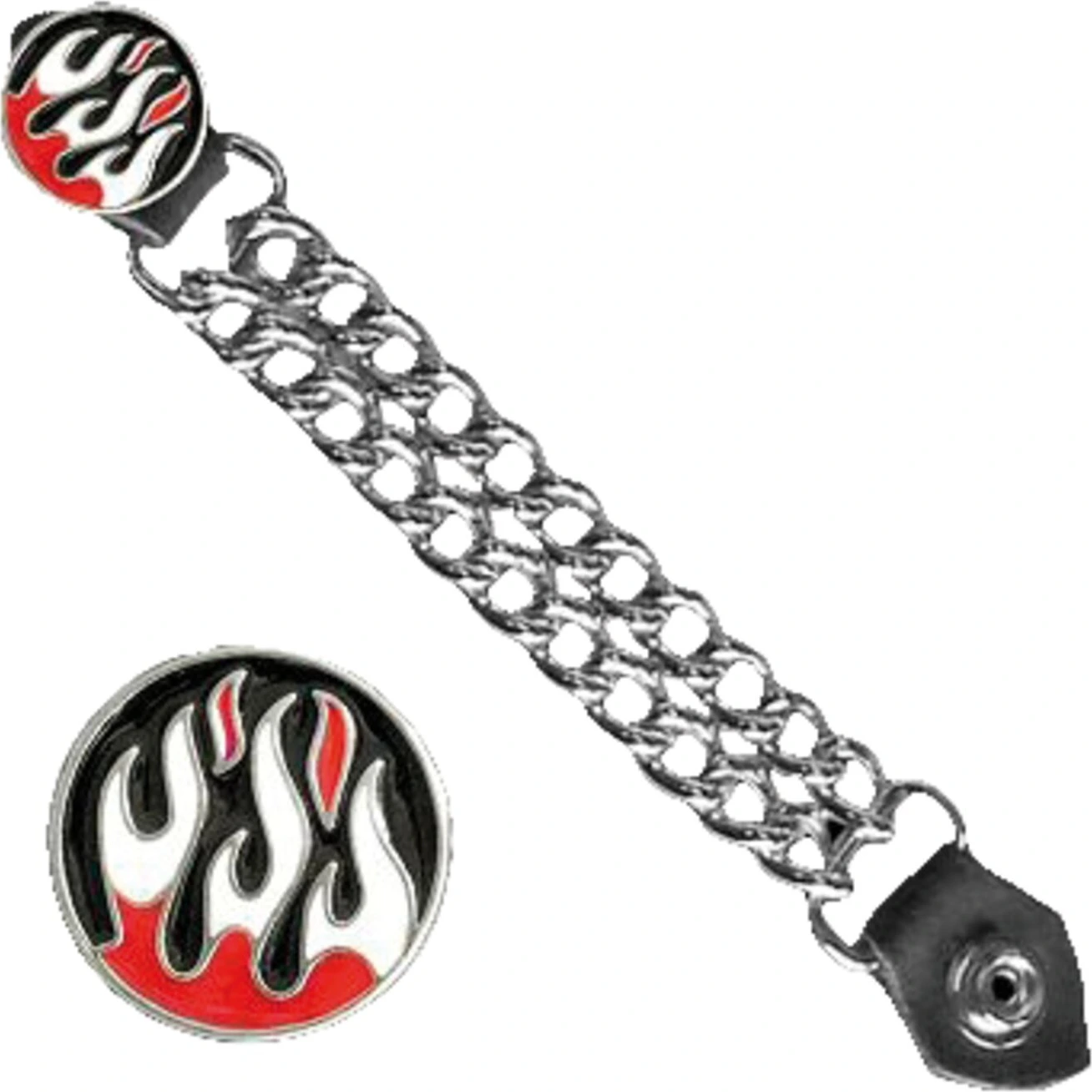 Vest extender Flame, Black, white, red