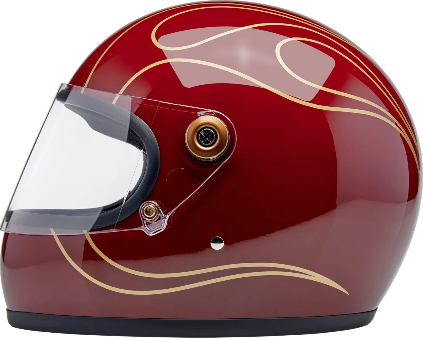 Biltwell Gringo S helmet, garnet Red, Red, flames Red, Gloss