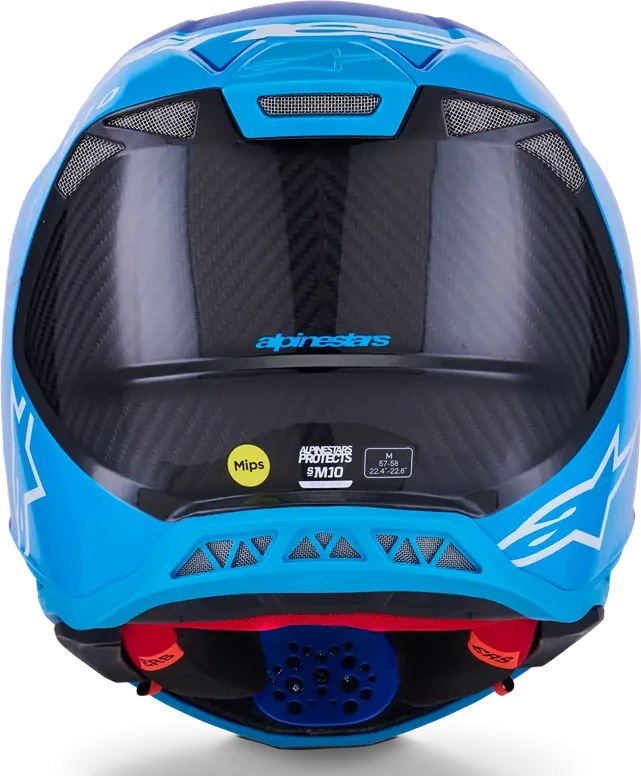 HELMET S-M10 FLOOD BLUE/BLK-CARB XS