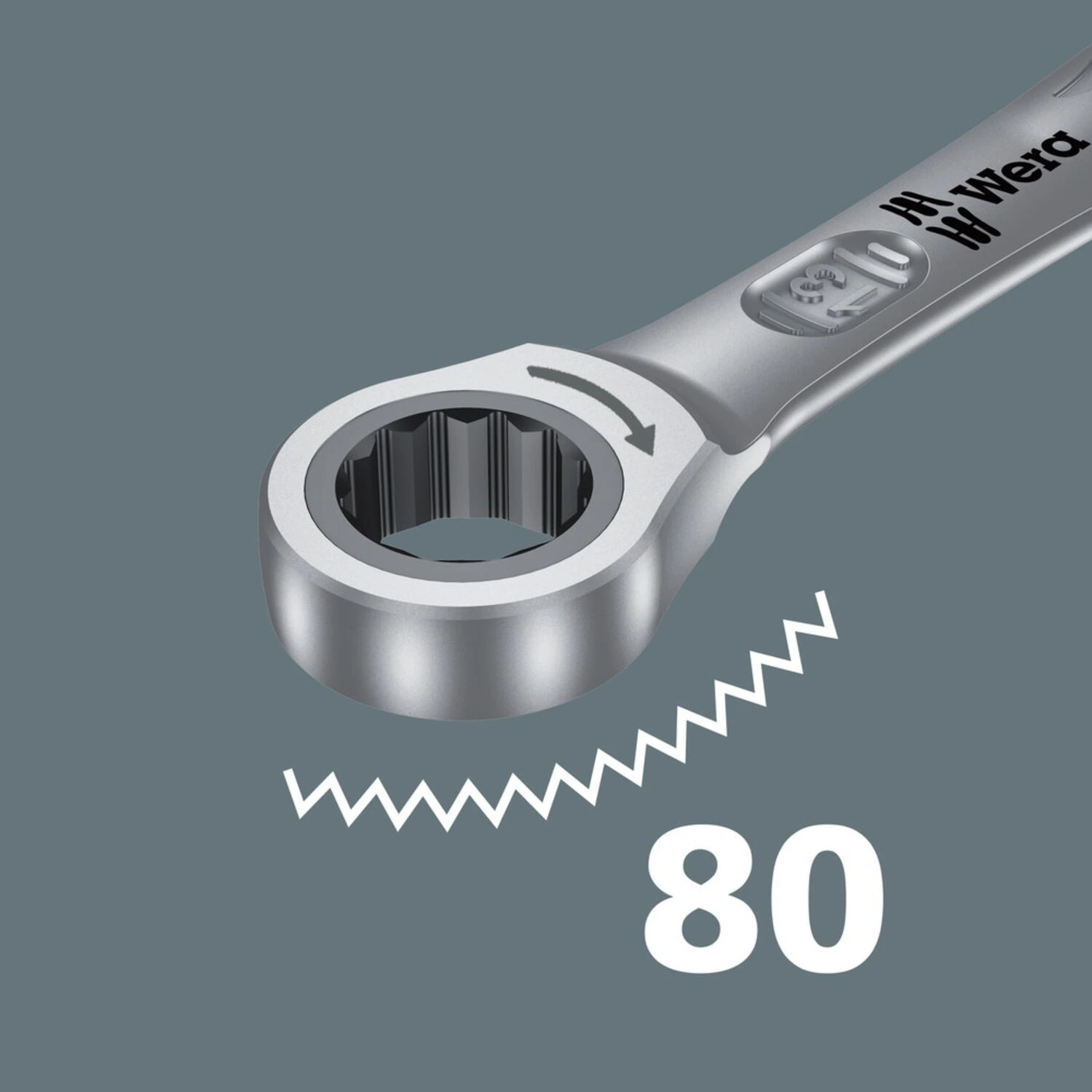 Wera ratcheting wrench open/ box end 11/16" Joker - US sizes, Black, 235 mm