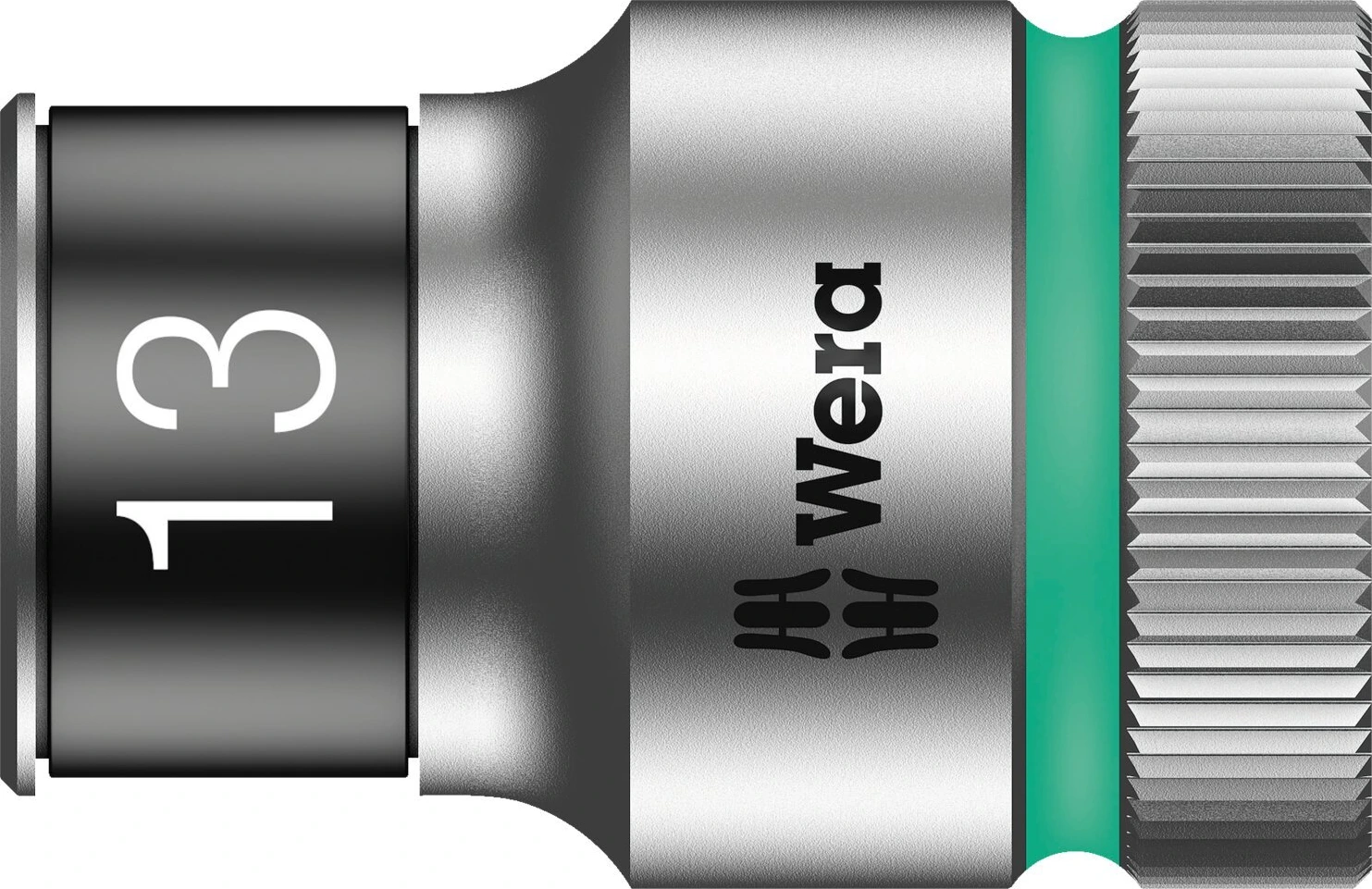 Wera Zyklop 1/2" socket with holding function - Metric 13.0, 13 mm, Chrome