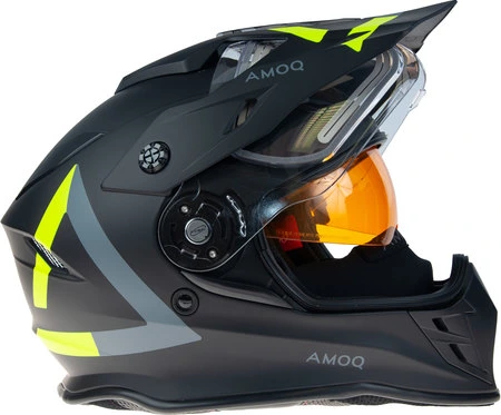 AMOQ Adaptor Electric visor Helmet Black/Yellow, XS