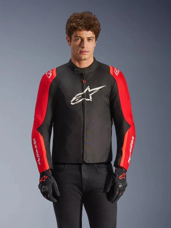 Alpinestars Jacket T-SPS v2 Waterproof Black/Red Fluo, M