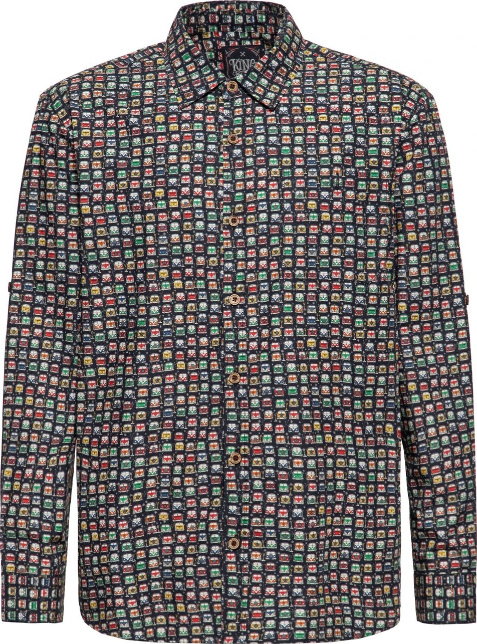 King Kerosin AOP shirt, off Black, Black, S