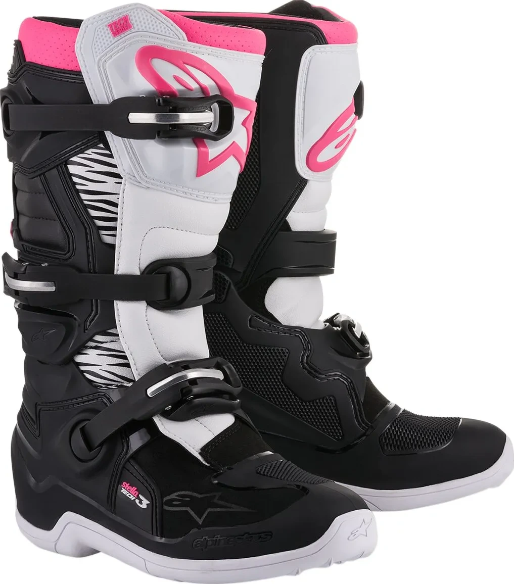 BOOT 4W TECH3 BK/WT/PK 6