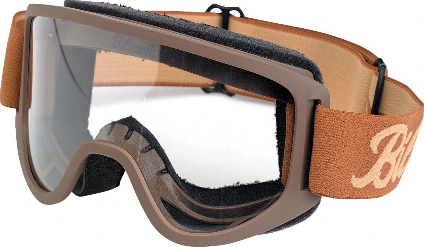Biltwell Moto 2.0 Script goggles, chocolate Brown