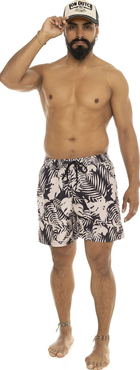Von Dutch Burt25 swimshort, black, Beige, S