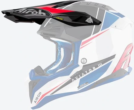 Airoh Aviator 3 Peak Push Blue/Red Gloss
