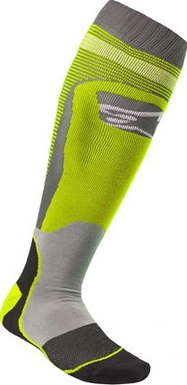 Alpinestars Socks MX Plus-1 Fluo Yellow/Grey, M