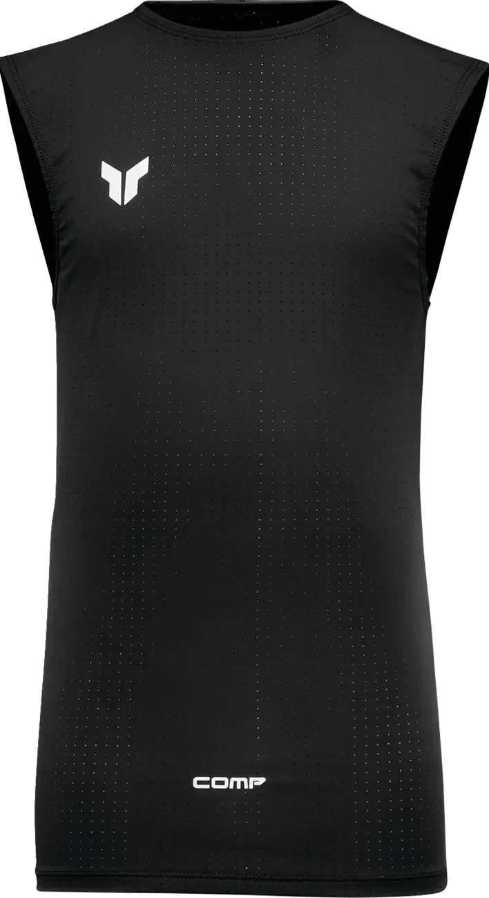 SHIRT SLEEVELESS YTH COMP BLACK S