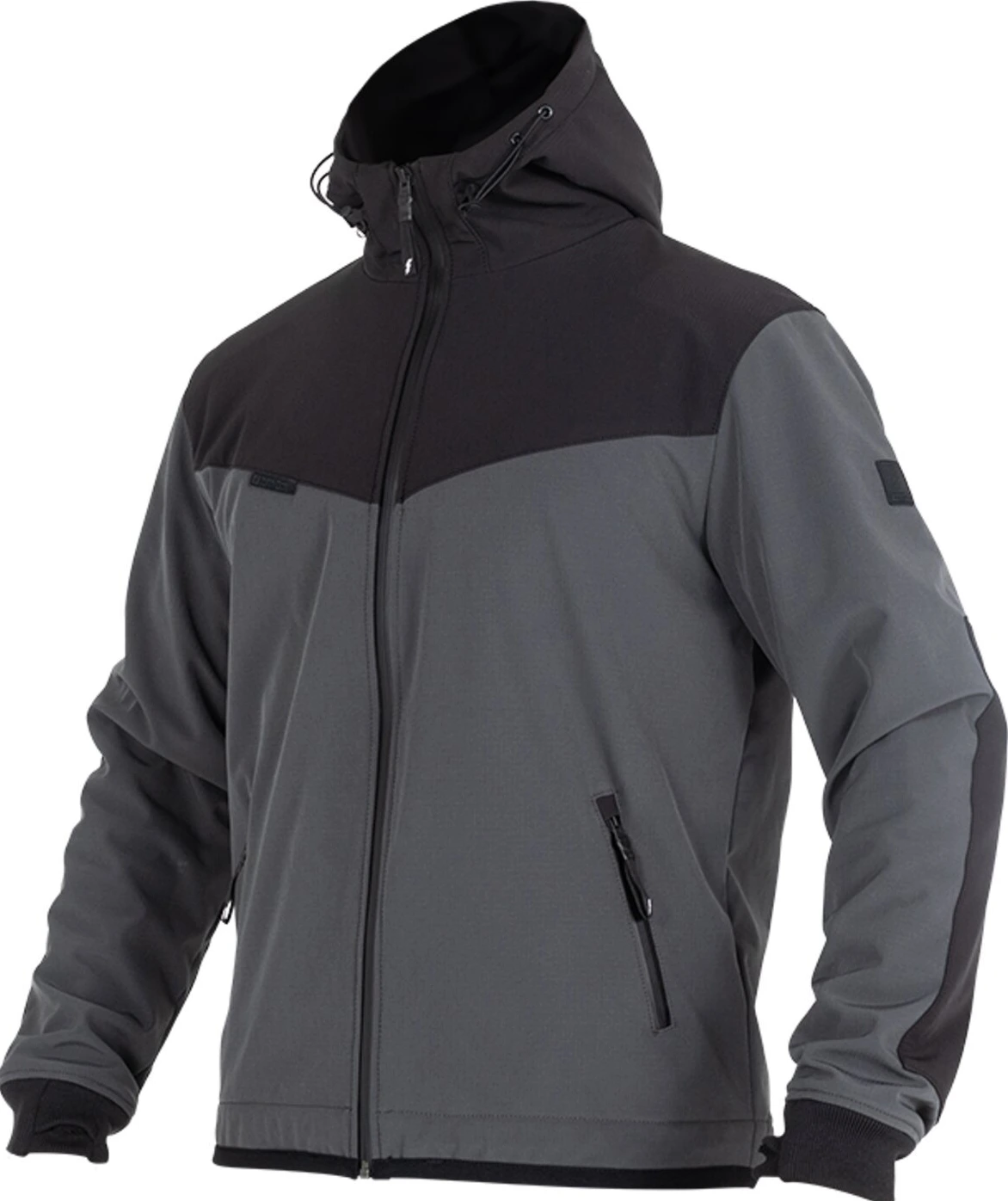 John Doe Hoodie V3 Softshell Rip-Stop, grey, Black, 2XL