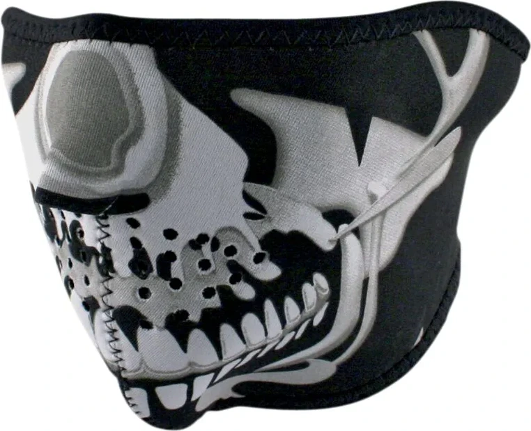 HALF MASK CHROME SKULL