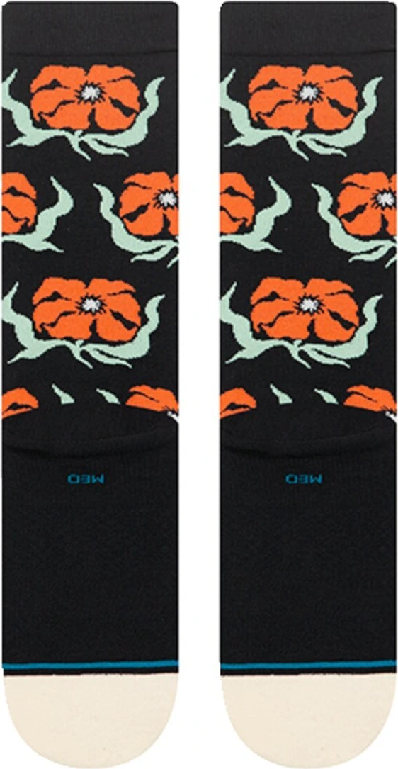 Stance Broadcast Floral Crew socks, Black, 38-42