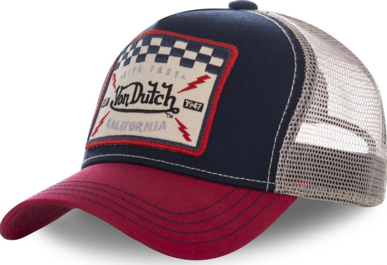 Von Dutch Square cap marine, Red