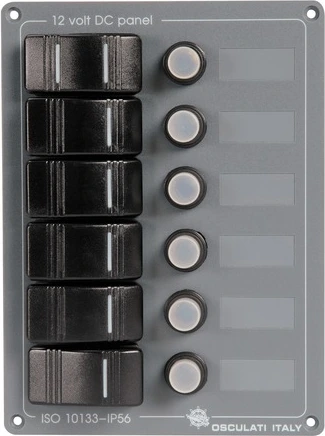 6 switches vertical panel
