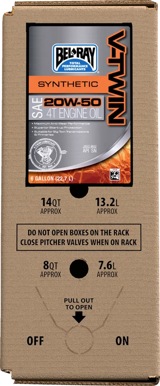 OIL VTWIN SYNTHETIC 20W50 6 GAL. BAG IN A BOX