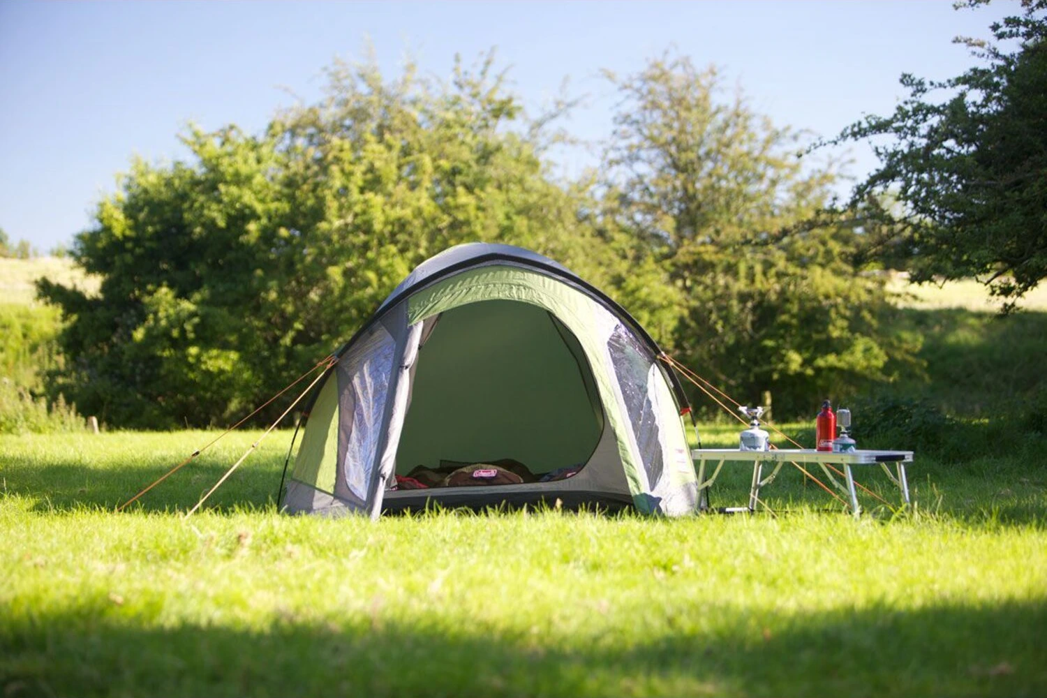 Coleman Darwin 2+ tent, dark grey, army Green, Green