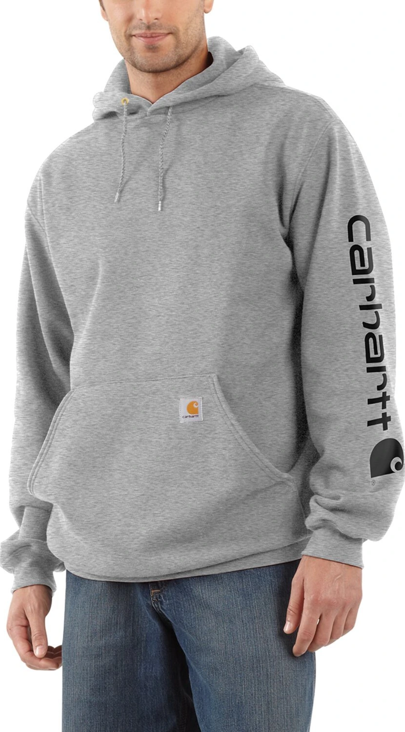 Carhartt Sleeve Logo hoodie, Gray, black, S