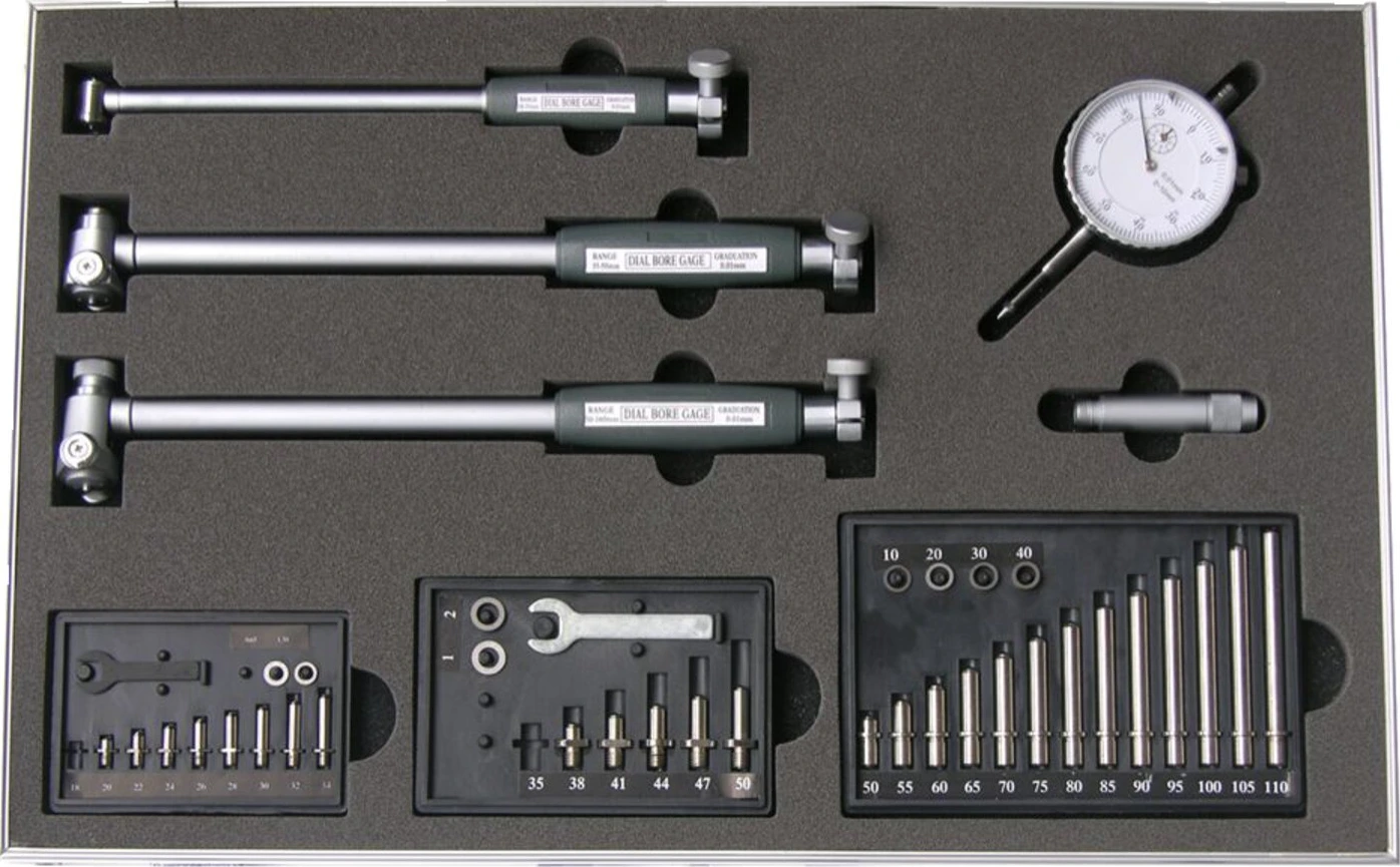 MIB, dial bore gauge set. 18-160mm, Satin