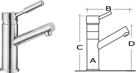 Diana mixer for bathroom sink