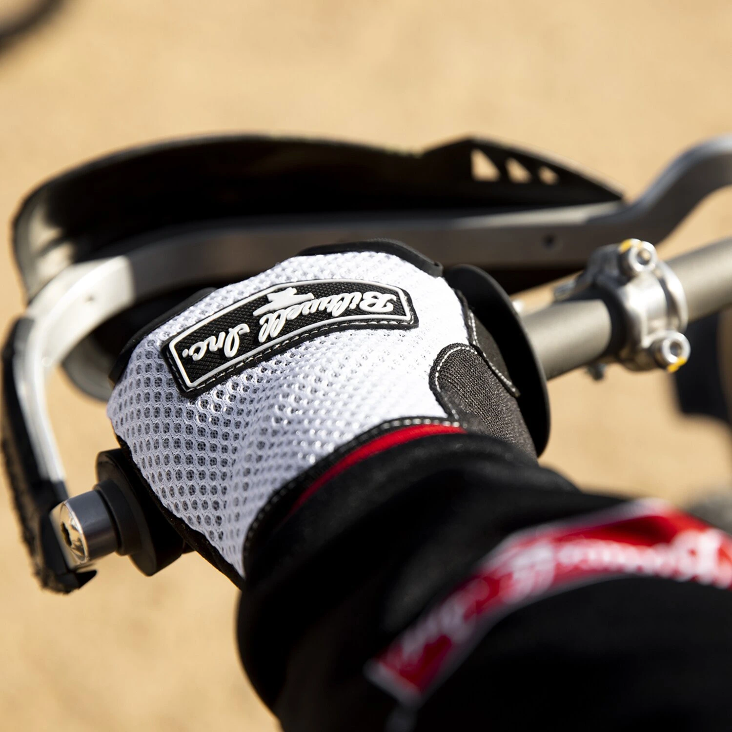 Biltwell Anza gloves, white, Black, XS